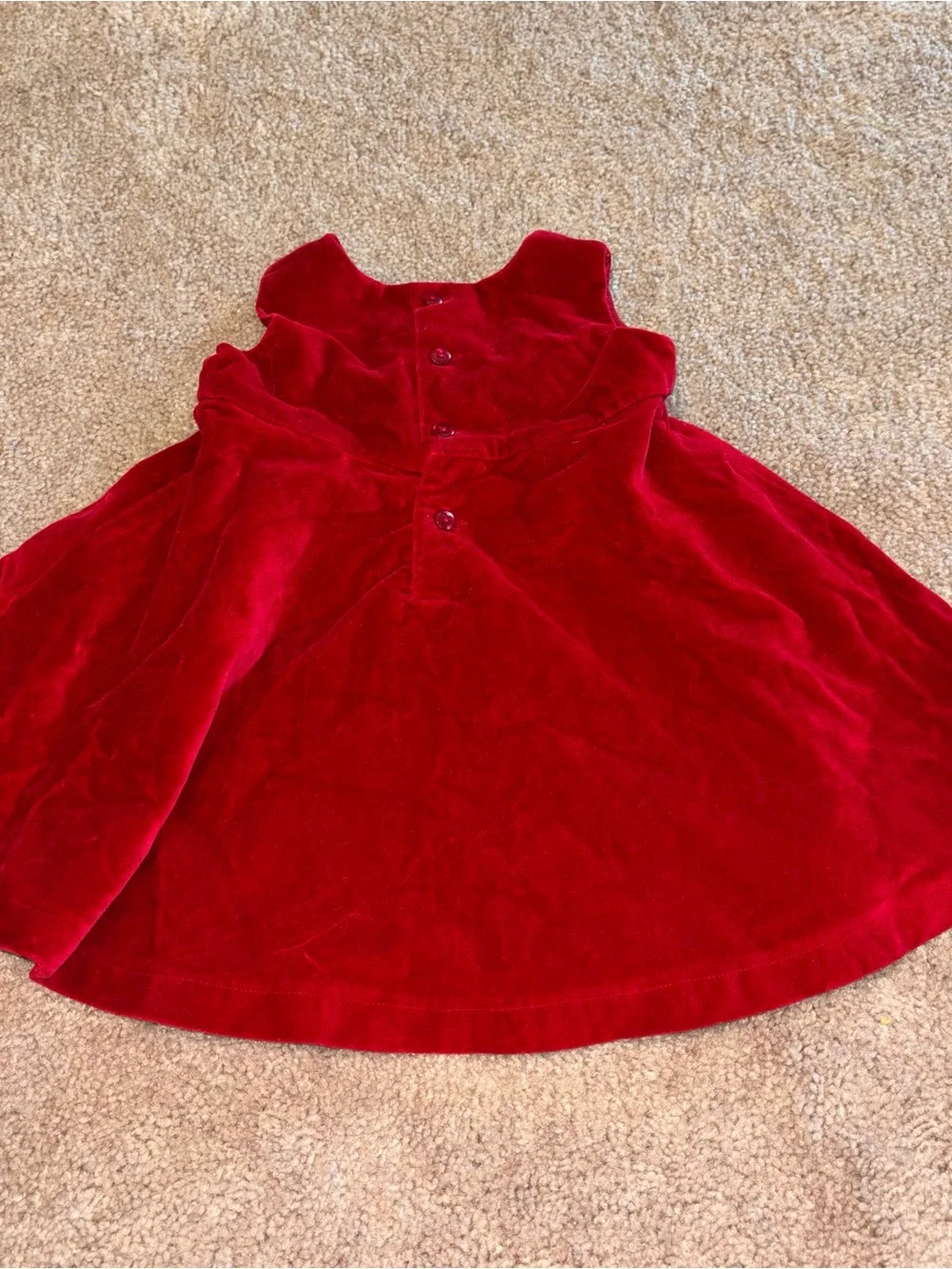 The Children's Place 24 months Bright Red Velvet Dress